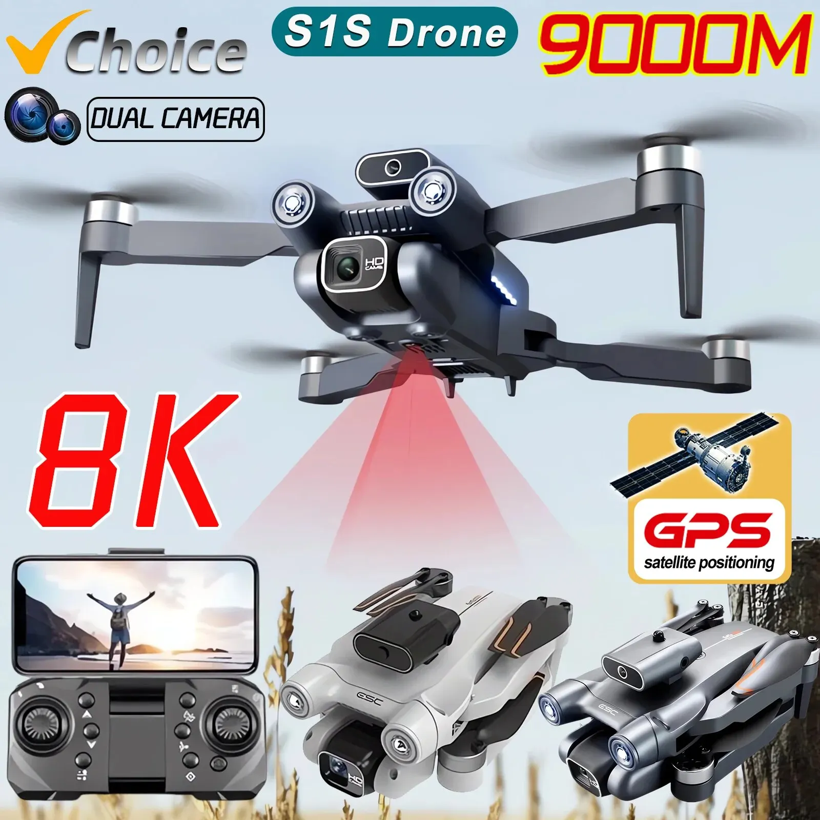 Drone Gps Module - S1S Drone kamera GPS 5G 8K