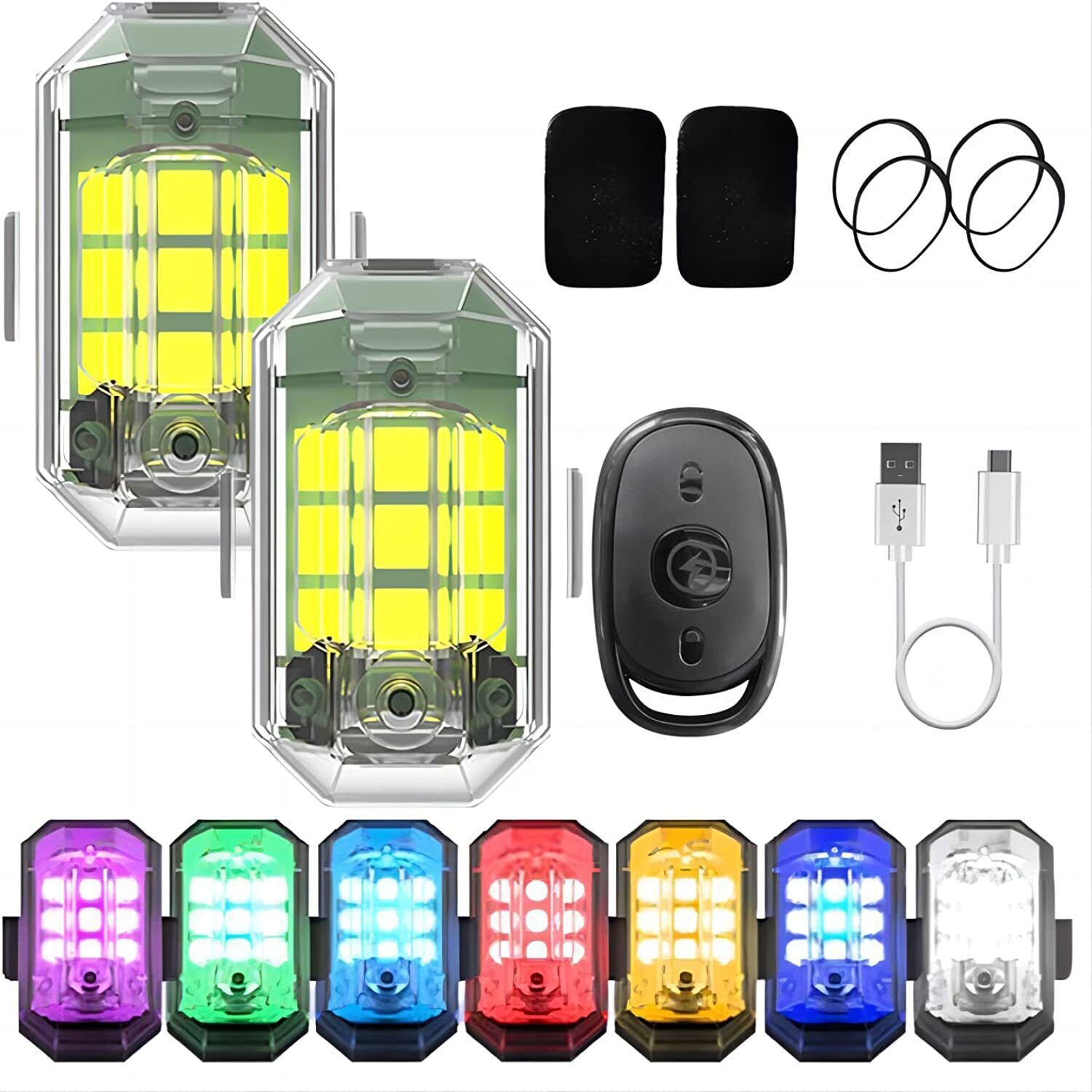Drone Led Light - 1/2/4Pc Lampu Motor Remote RC Drone