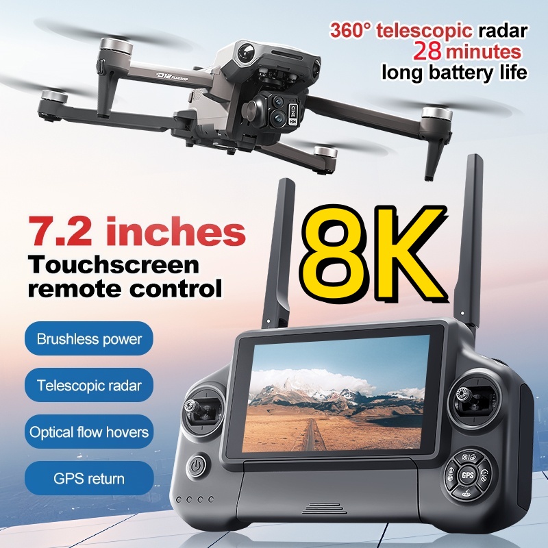 Drone RC Quadcopter 8K 3 Axis  - Drone Gps Module ulasan dan harga