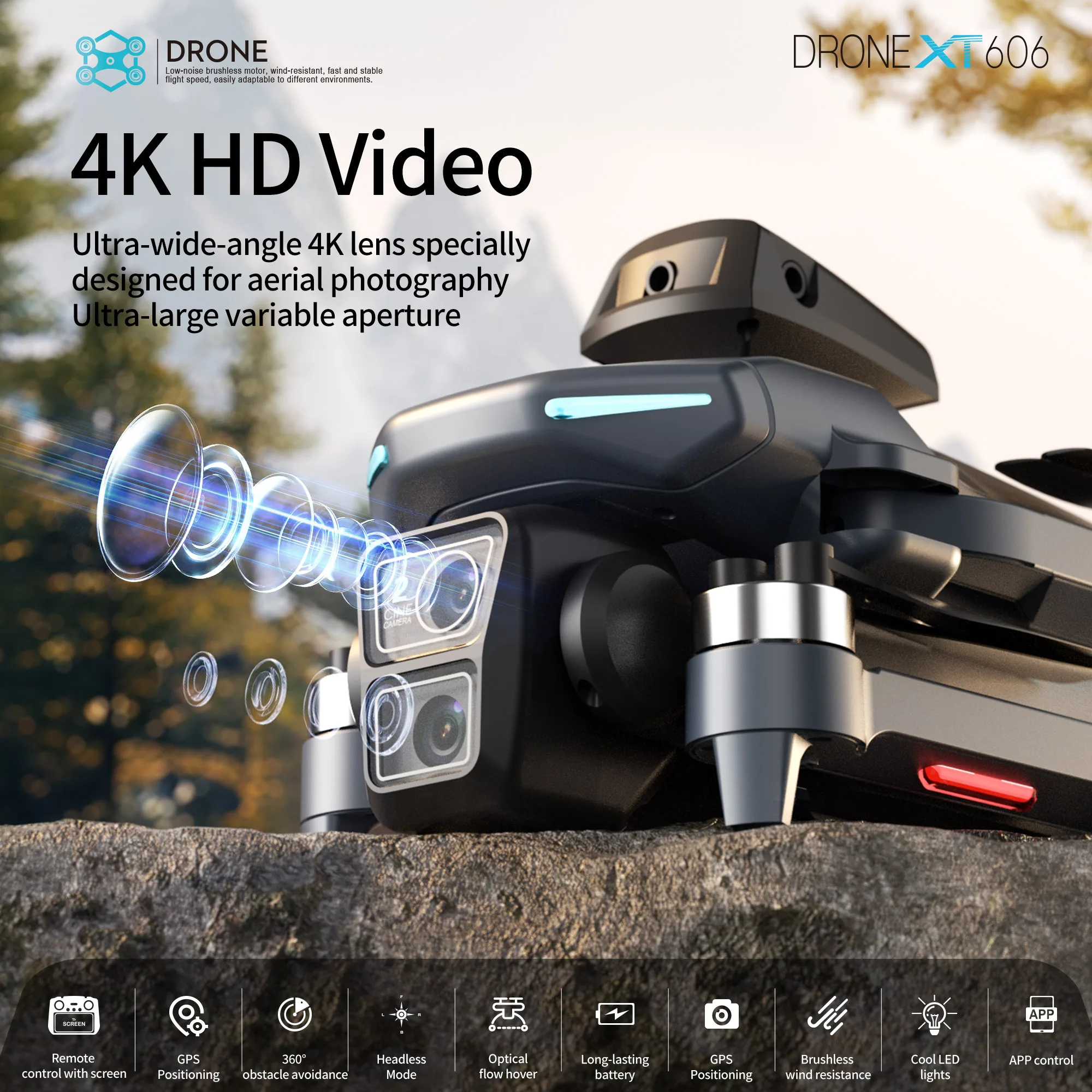 Drone Profesional Lenovo XT606 - Drone Gps Mount ulasan dan harga
