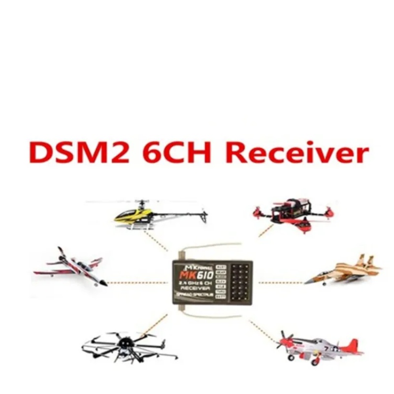 DSM2 MK610 AR6100 2.4G 6CH RC  - Drone Transmitter ulasan dan harga