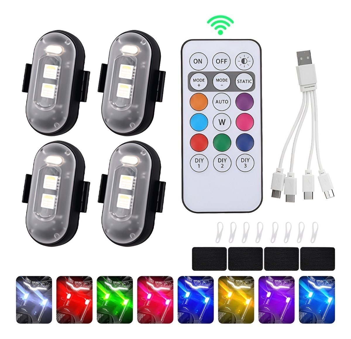 4 Pcs Lampu Strobo LED dengan  - Drone Led Light ulasan dan harga