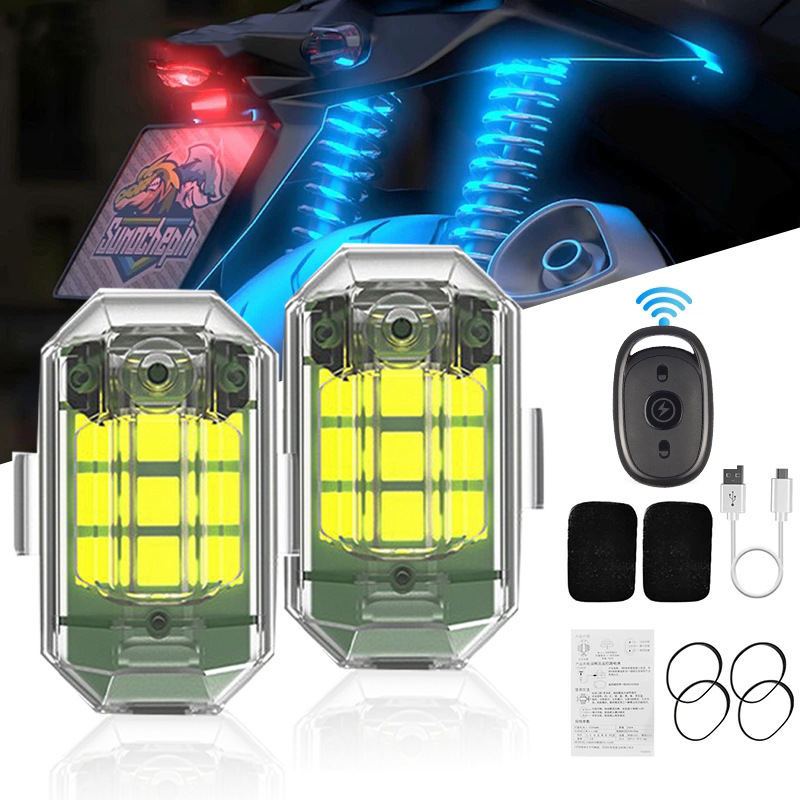 1/2/4Pc Lampu Motor Remote RC  - Drone Led Light ulasan dan harga