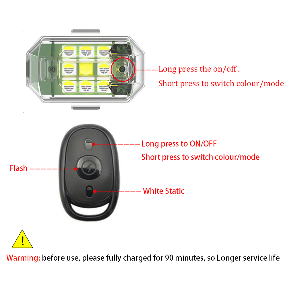 1/2/4 Buah Lampu Strobo Drone  - Drone Led Light ulasan dan harga