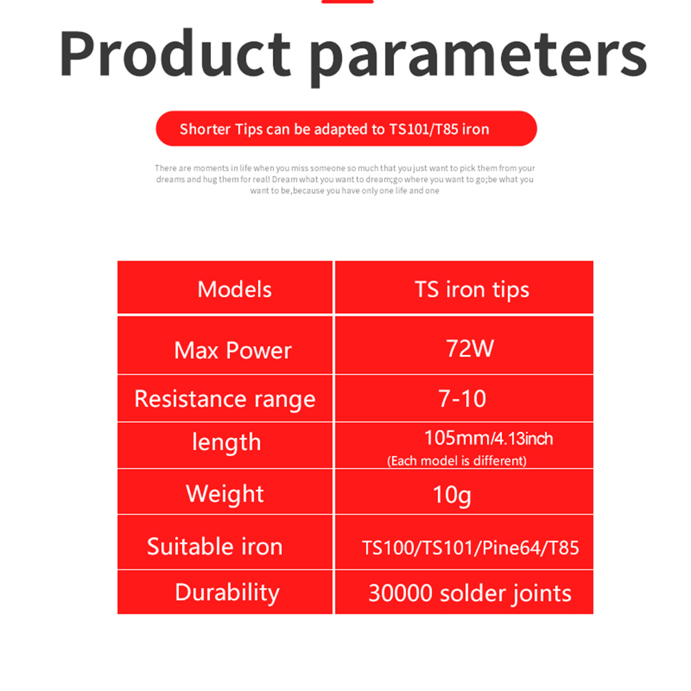 TS101/TS100/T85 ujung besi sol - Drone Buzzer ulasan dan harga